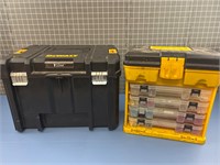 DEWALT TOOL BOX W/ CONTENTS & ELECTRIC TOOL BOX