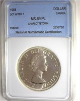 1964 Dollar NNC MS69 PL Charlottetown