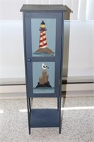 Wooden Stand Decorated with Lighthouse and