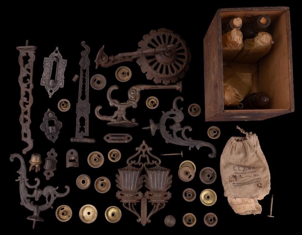Antique Patent Medicine & Cast Iron Fixtures