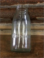 Original Embossed Mobiloil Quart Bottle