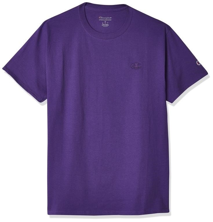 Champion mens Classic Jersey Tee Shirt, Purple Pr,