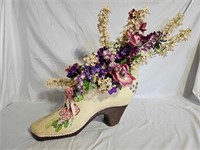 Vintage Lady's Shoe Hand Painted Flower Pot