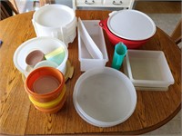 Variety of Tupperware Containers and Pie