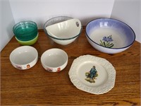 Assorted Dishes - Incl Bowls, and a Gold-plated