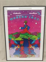 MODERN JAZZ POSTER, AUTOGRAPHED PETER MAX