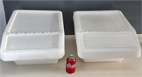 2 Plastic Storage Bins