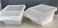 2 Plastic Storage Bins