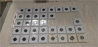 (25) Assorted Indian Head One Cent Coins, (5)