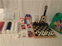 CHESS GAME, POKER CHIPS, CARDS & MORE