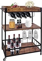 aboxoo Wine Serving Bar Cart 3 Tiers Large Home Tr