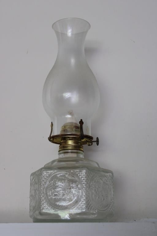 14.5" Vintage Oil Kerosene Lamp
