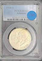 1936-S Fifty Cent Coin - Arkansas