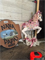 Nana and Papas house and Carousel horse decor