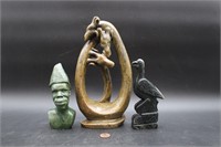 3 African Carved Stone Sculptures