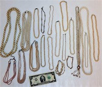 Vintage Lot of Faux Pearl Jewelry - Necklaces