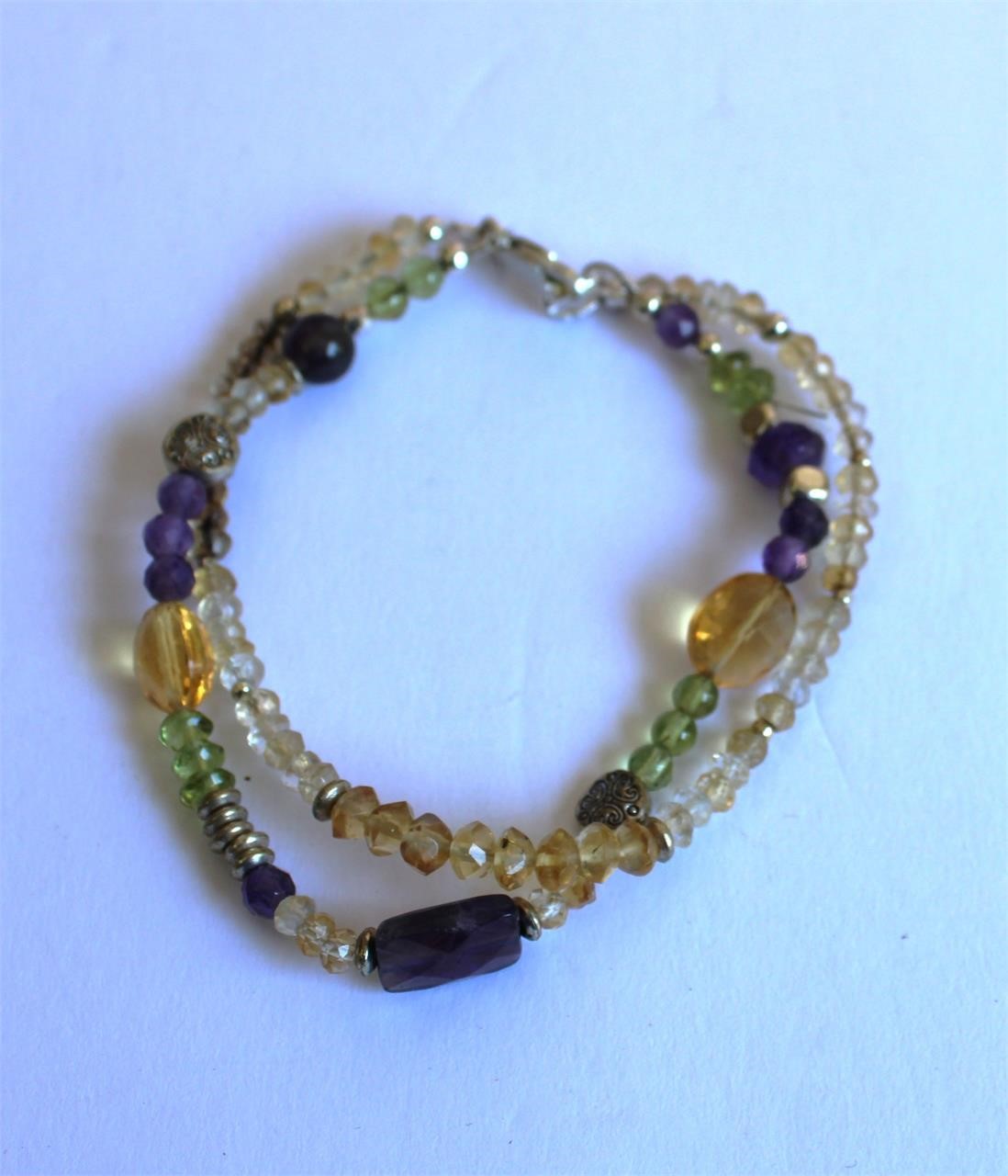 Amethyst Citrine & Peridot Bracelet