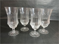 Four GALWAY Star Cut Crystal Stemware