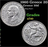 1960 Greece 20 Drachmai 20d KM-85 Grades xf