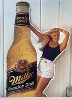 41x27" Miller Beer advertising sign metal