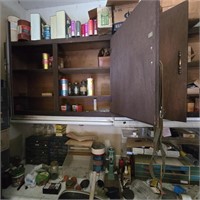 Contents of Counter, Cabinets and on Top of