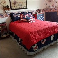 Full size bed w/ bedding