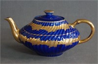Arthur Wood Cobalt Porcelain Georgian Teapot #5266