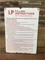 Enamel LGP Filling Instructions Sign