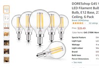 DORESshop G45 Vintage Edison LED Filament Bulb