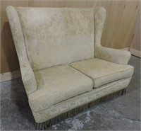 MID CENTURY WINGBACK LOVESEAT 54"W28"D42"T