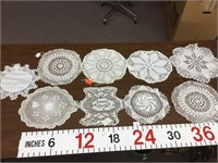 Crocheted white doilies (9)