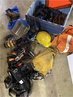 Bin of Assorted Safety Equipment