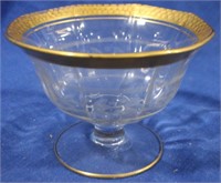 Elegant Gold Rim Compote 5.5x4.5