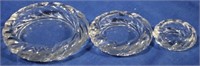 Fostoria Colony Glass Nesting Ashtrays