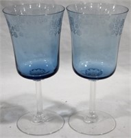 2 Fostoria Intimate Water Goblets 6.5"