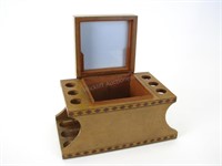 Vintage Wooden Pipe Box and Stand