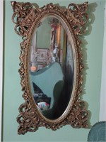 Stunning Antique Art Nouveau Gilt Mirror