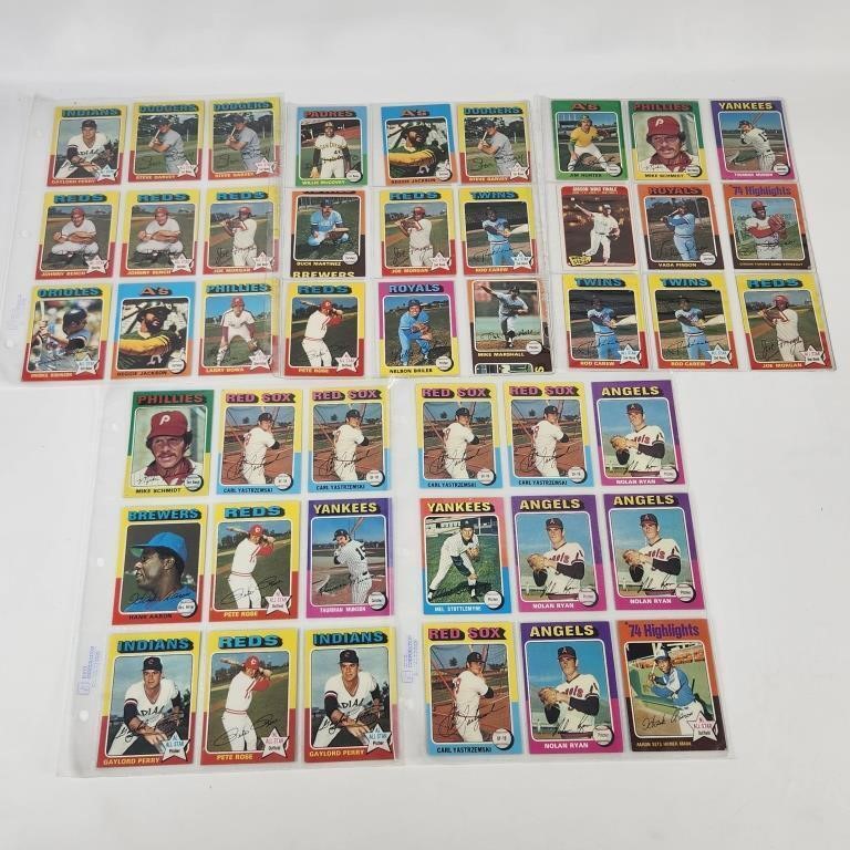 45) 1975 TOPPS BASEBALL STARS & HOF