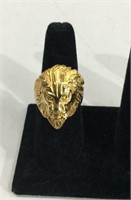 Yellow Gold Gilded Lion Ring MJC