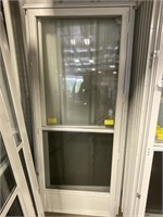 32" RH Half View Storm Door in White