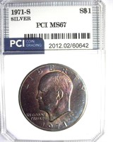 1971-S Silver Ike MS67 LISTS $285