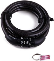 Tonyon Bike Lock Cable 4-Digit Combination Securie