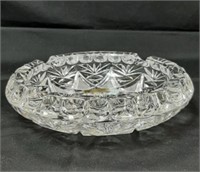 W. Germany Hand Cut Lead Crystal 8" Dia Ashtray