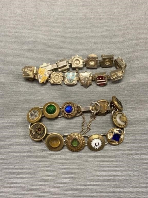 (2) Vintage Charm Bracelets