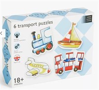New John Lewis 6 Transport Puzzles +2 Wooden Toys