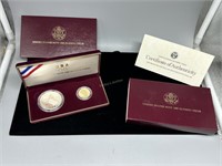 US Mint 1988 Olympic Two-Coin Proof Set with Certi