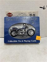 Harley Davidson Collectible Tin / Playing Cards