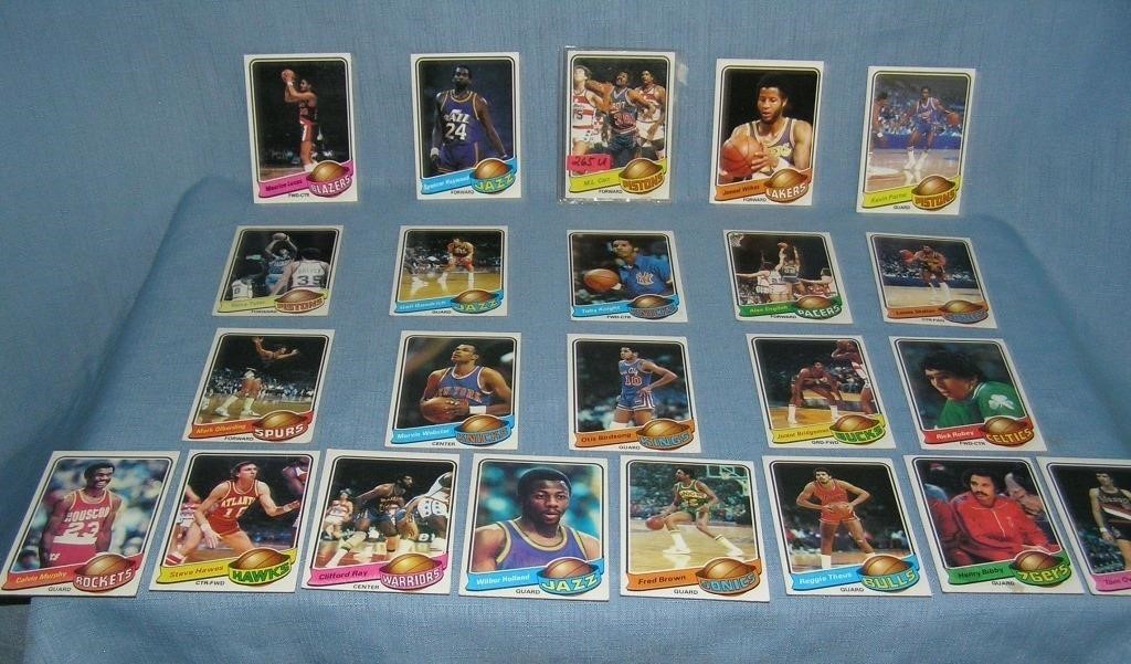 Collection of vintage 1979 Topps basketball cards