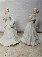 Pair of Hand-Signed Lady Figures.