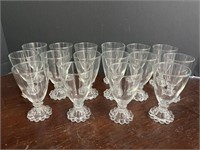 Set of 16 Candlewick 4 1/2in tall glasses